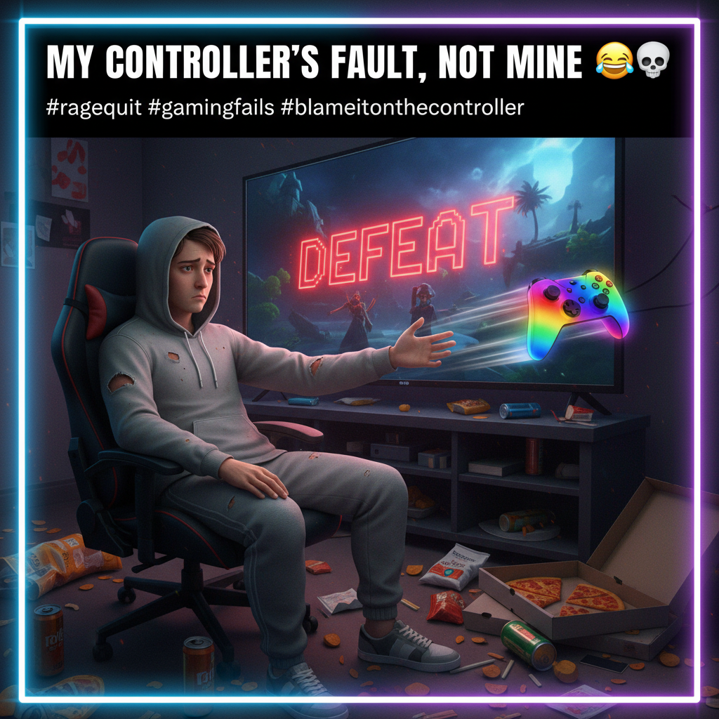 My controller just flew across the room. It wasn't my fault, the lag was personal.