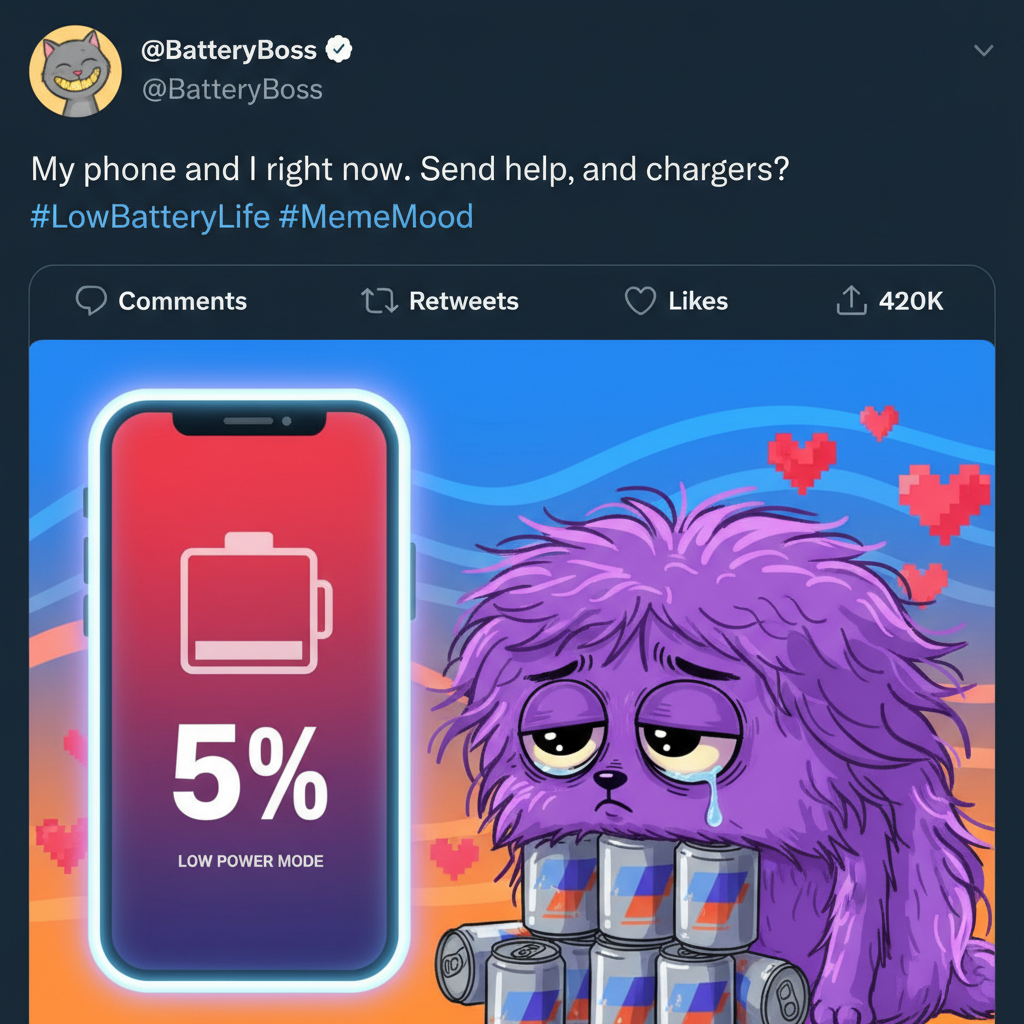 My phone battery percentage is basically my social battery percentage.