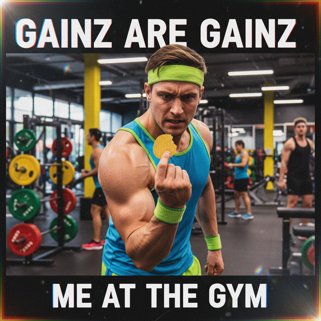 Saw a guy at the gym doing bicep curls with a single potato chip. Peak fitness innovation.