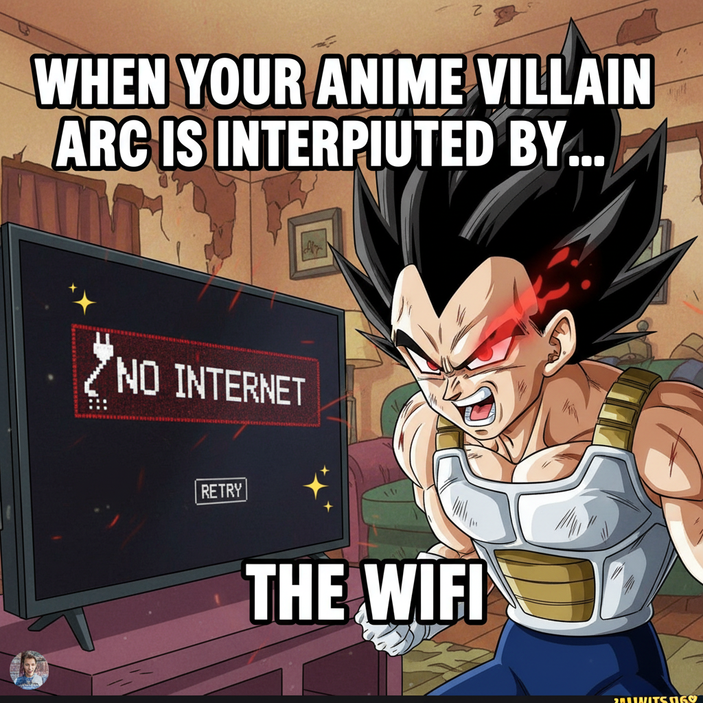 When the wifi goes out during a binge-watch and your inner anime villain awakens. #Anime