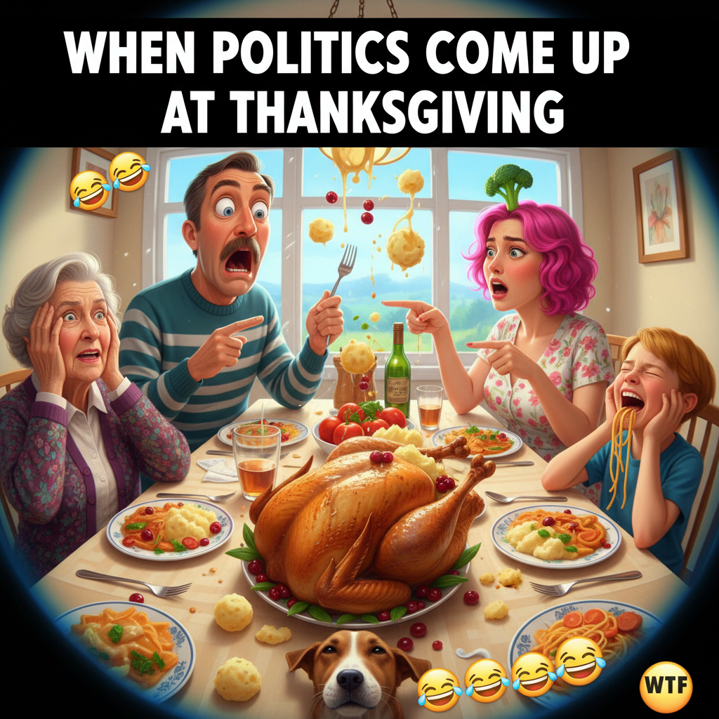 Holiday dinner: where 'pass the salt' turns into a 3-hour debate about politics.