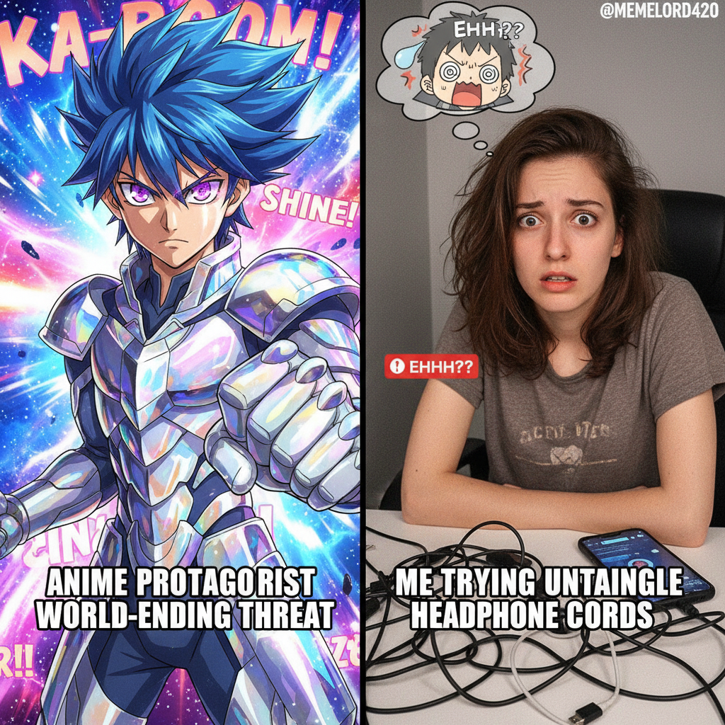 Me trying to react to real-life problems like an anime protagonist. It's not working.