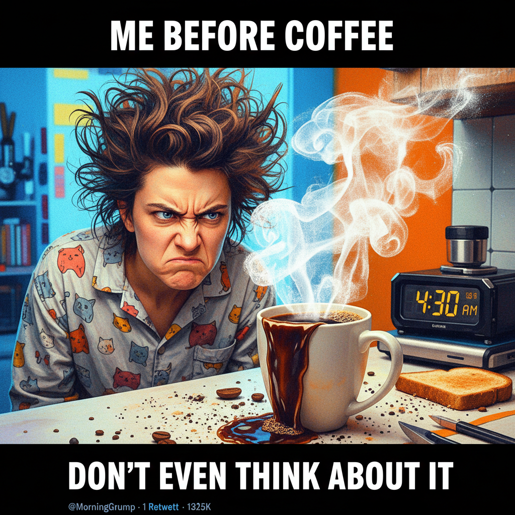 My blood type is coffee. My personality type is 'don't talk to me until I've had my coffee.'