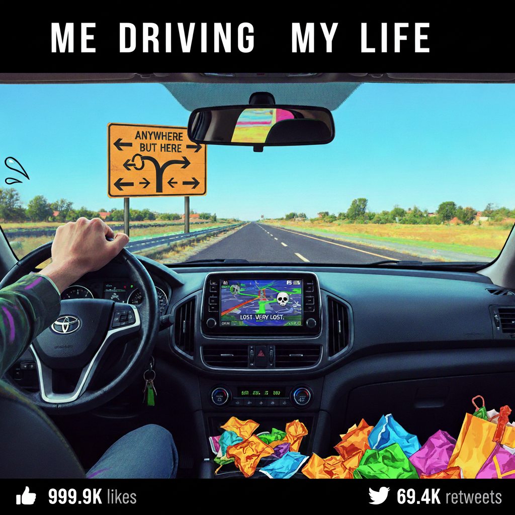 Road trip day 3: We're lost, out of snacks, and the GPS is speaking in tongues. Send pizza.