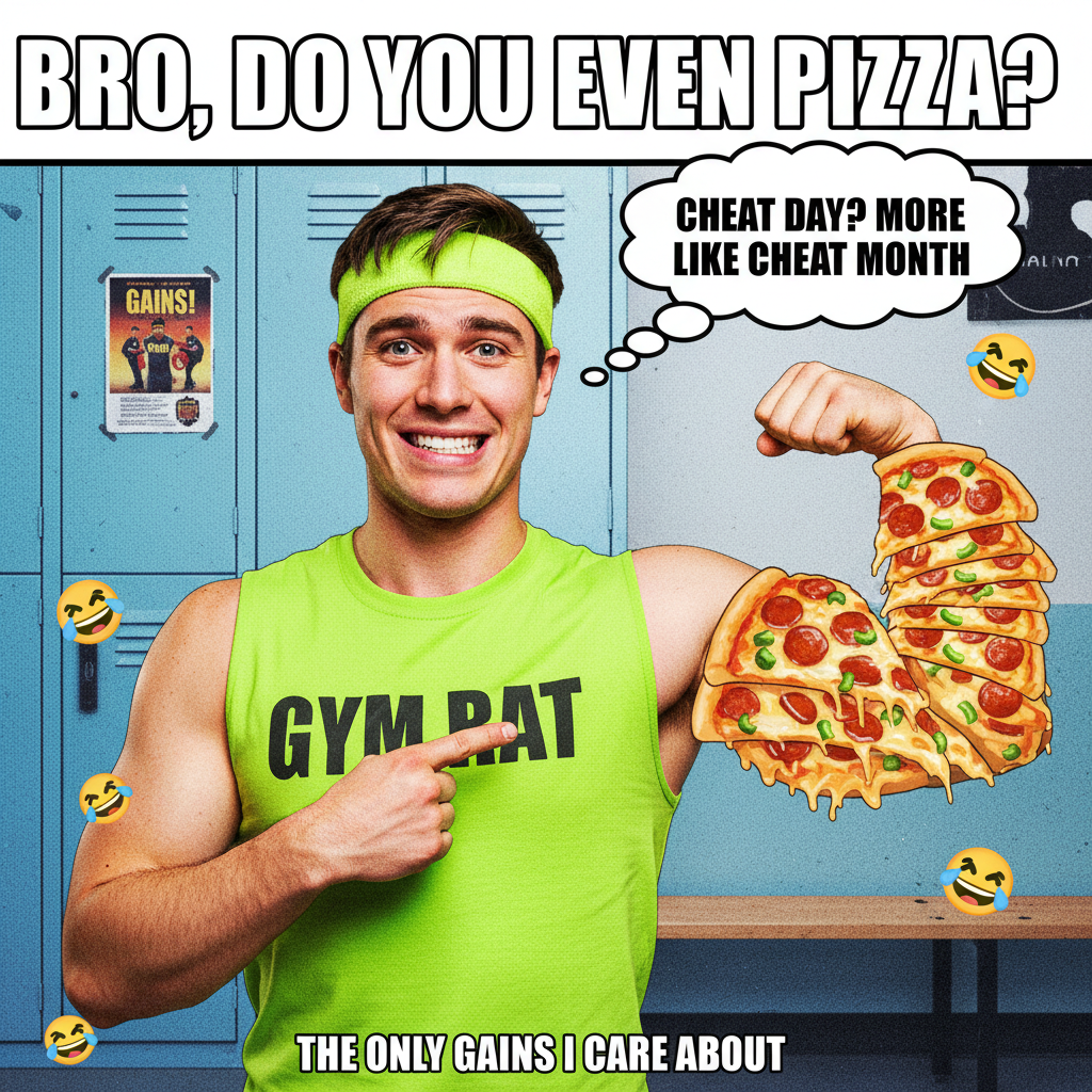 My gym 'gains' are 90% pizza. Don't tell my trainer.