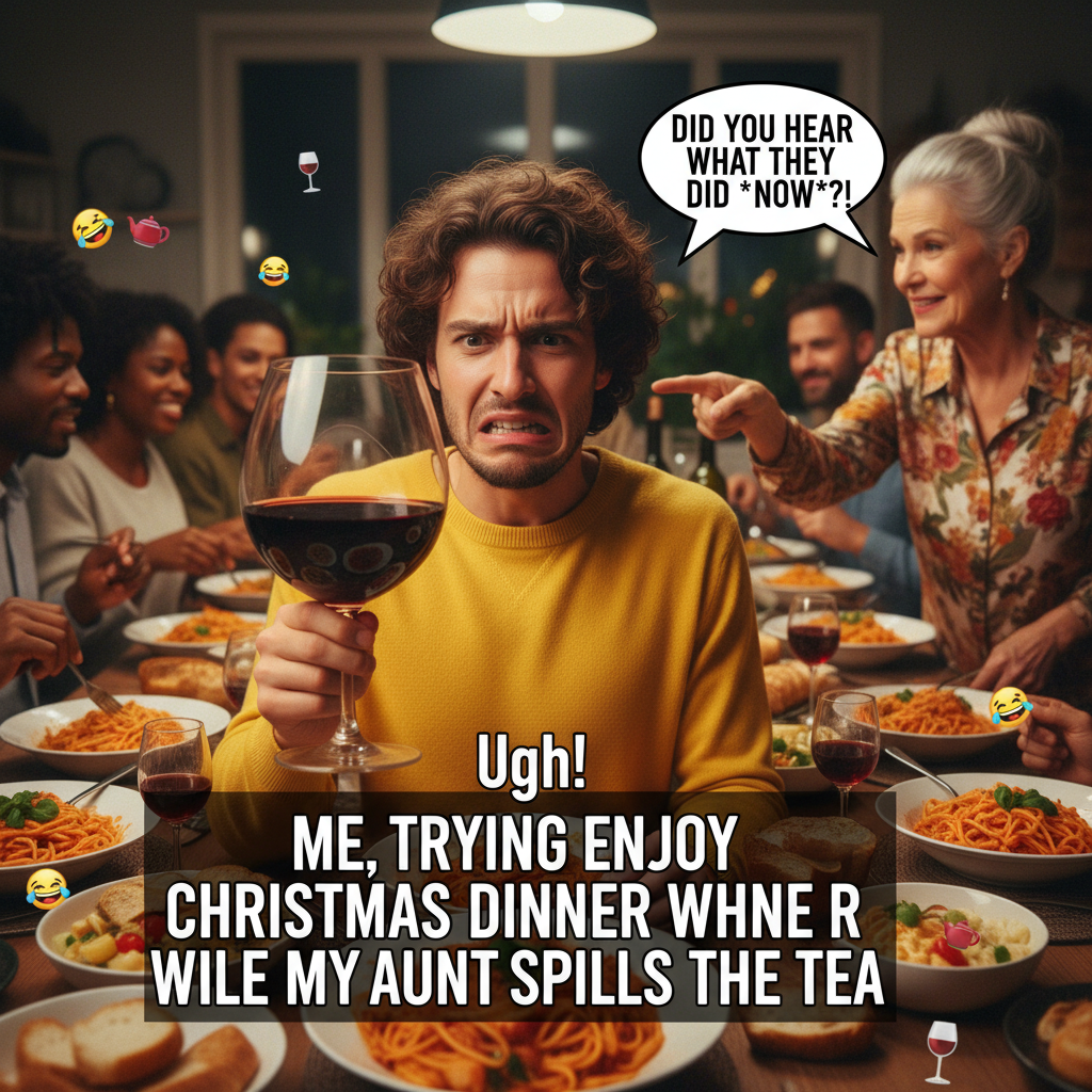 Aunt Carol just asked if I'm 'still single.' Pass the wine.