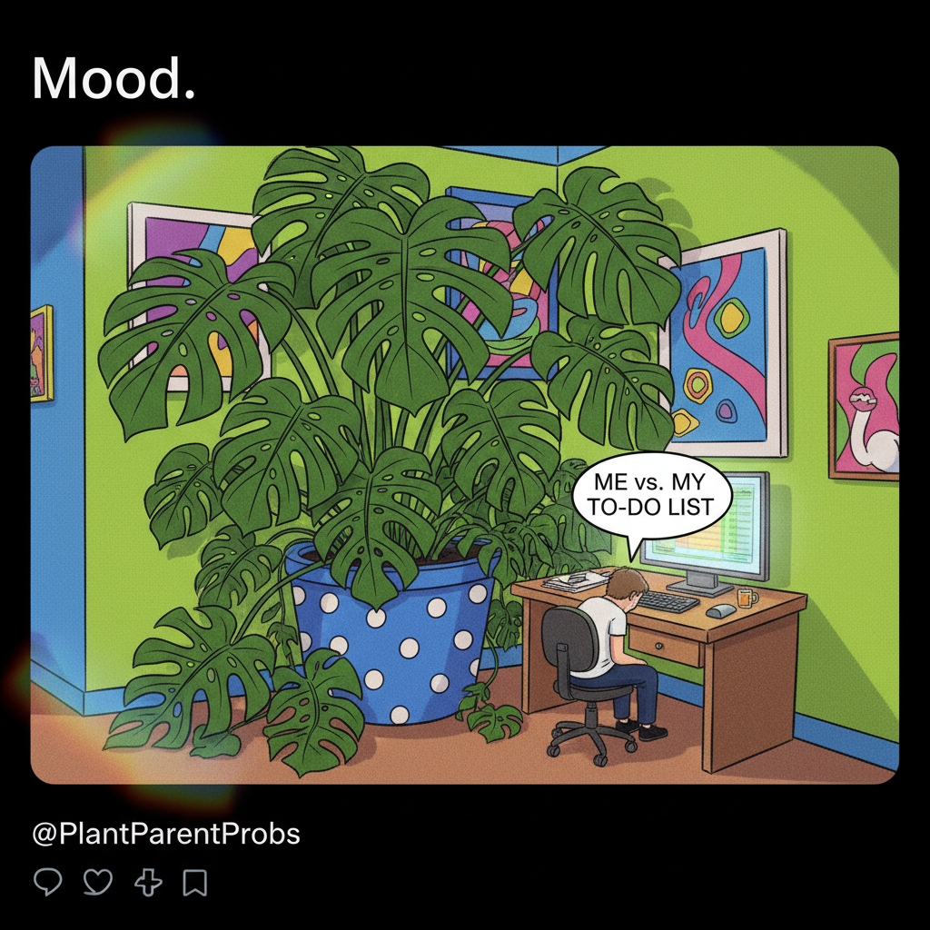Bought a 'miniature' desk plant online. It arrived. It's the size of my house. Send help.