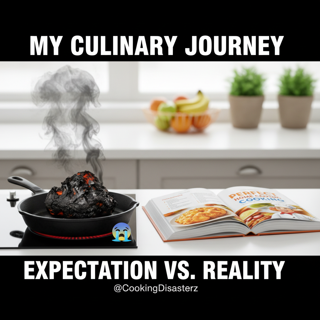 My 'gourmet' meal ended up looking like a crime scene. Send help (and a mop).