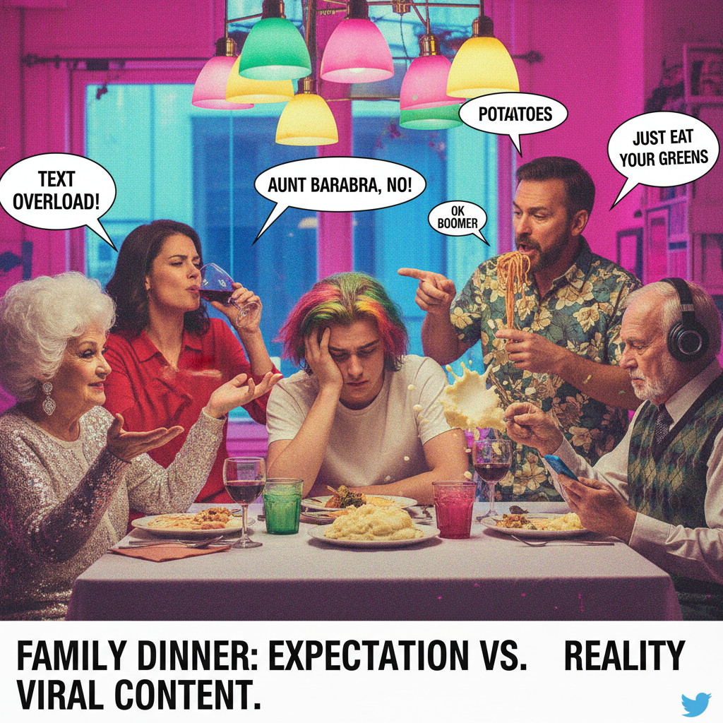 Grandma just asked if my 'internet friends' are coming to dinner. Send wine.
