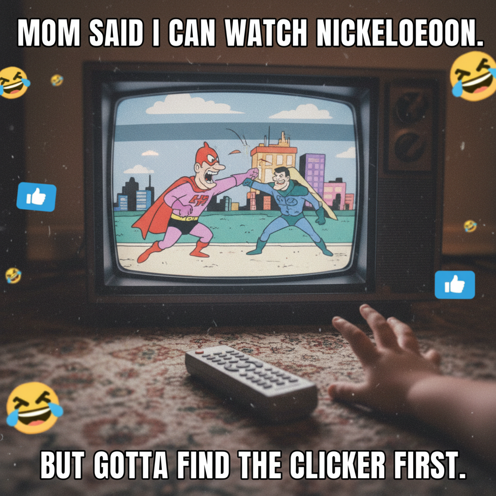 Remember when the biggest decision was which cartoon to watch? Simpler times. #ChildhoodNostalgia