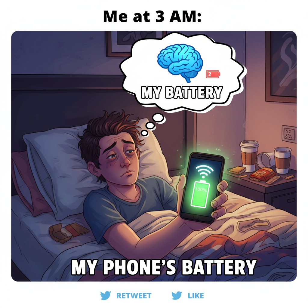 My phone battery is at 100% but my brain is at 2%. Send help. #DigitalDetoxFail