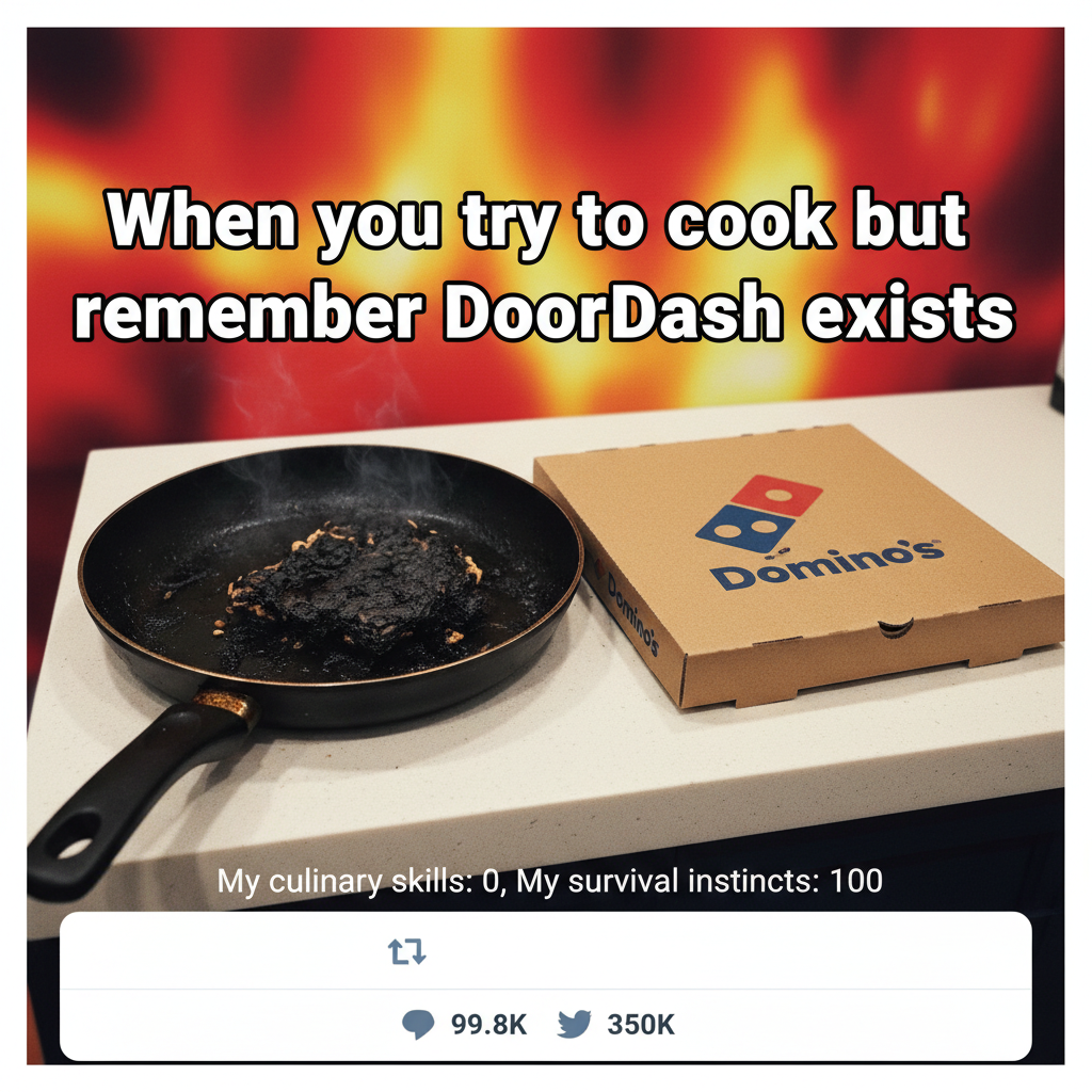 Tried to make a 'gourmet' pasta. Ended up with a carbonized pan and a pizza delivery.