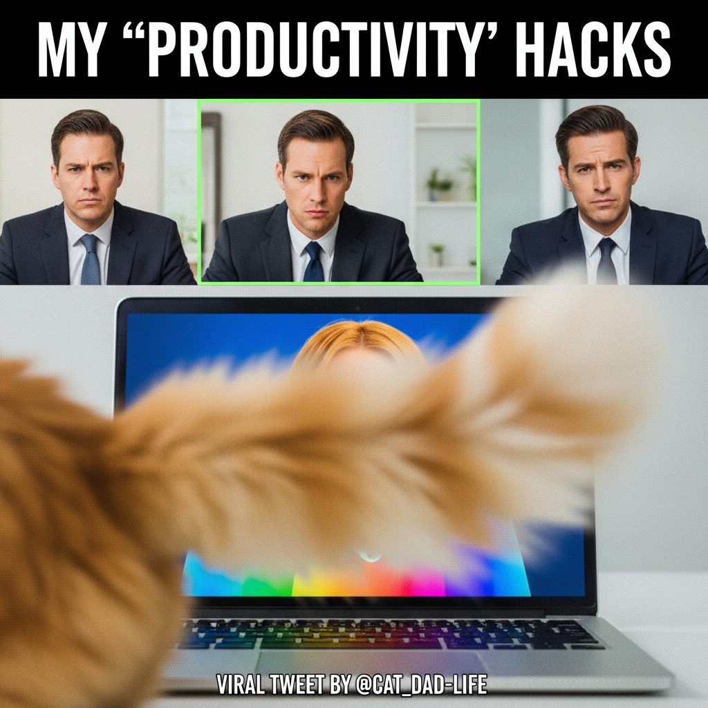 My cat just walked across my keyboard mid-Zoom. Client saw 'asdfghjkl' as my brilliant idea.