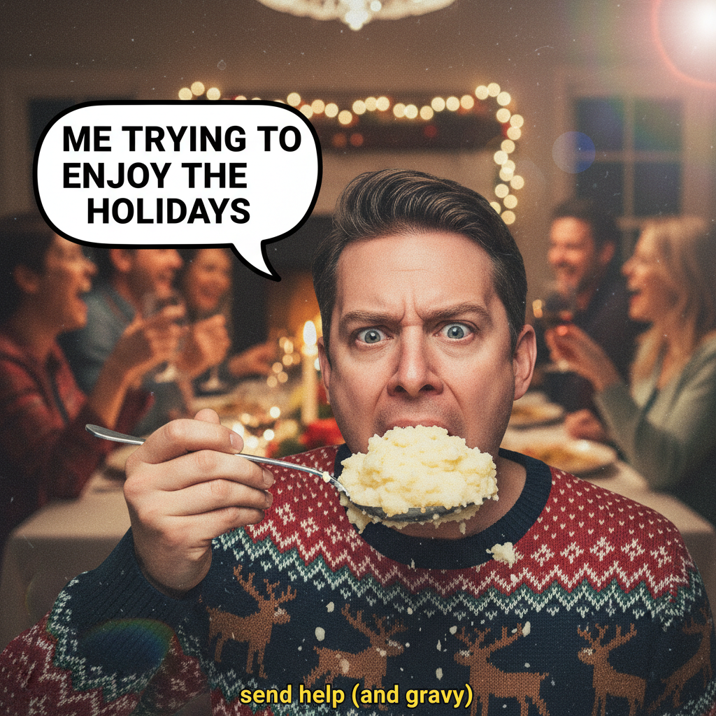 Aunt Carol asked why I'm still single. My plate of mashed potatoes is my only comfort.