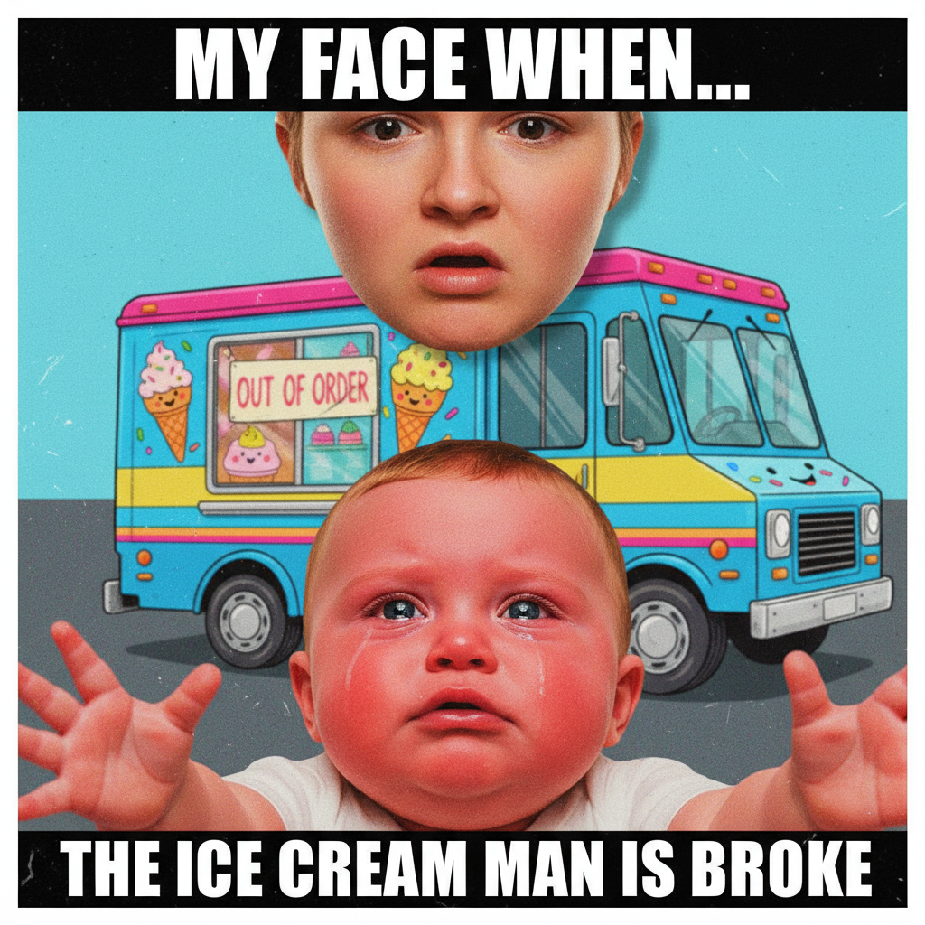 Just told my toddler the ice cream truck is 'broken.' The betrayal in his eyes is a new core memory.