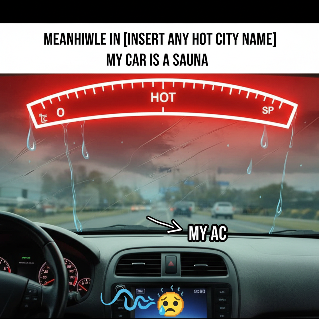 It's 90 degrees but feels like 105. My car AC is fighting for its life.
