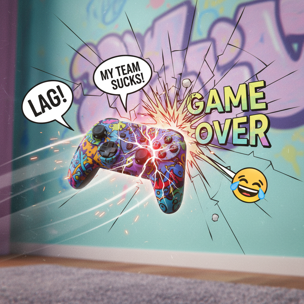 Lost to a level 1 bot. My controller just went on a one-way trip to the wall.