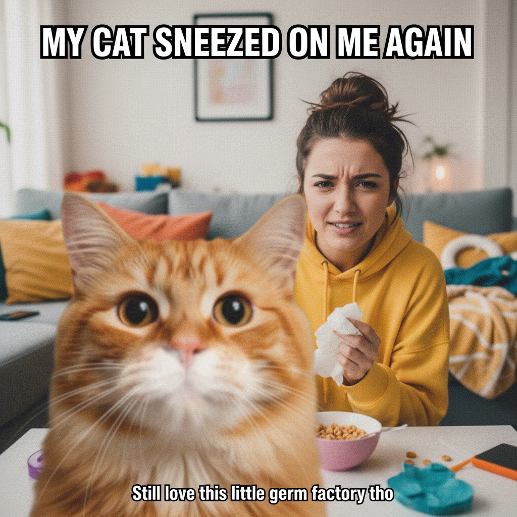 My pet just sneezed directly into my mouth. I love them so much.