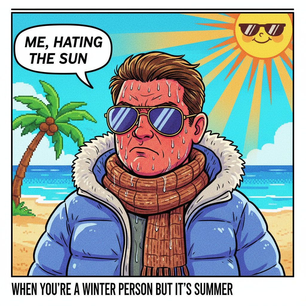 It's 70 degrees and sunny. Someone just complained it's too hot. It's February.