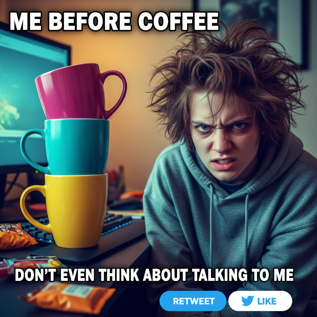 Don't talk to me before my third cup of coffee. Actually, just don't talk to me.