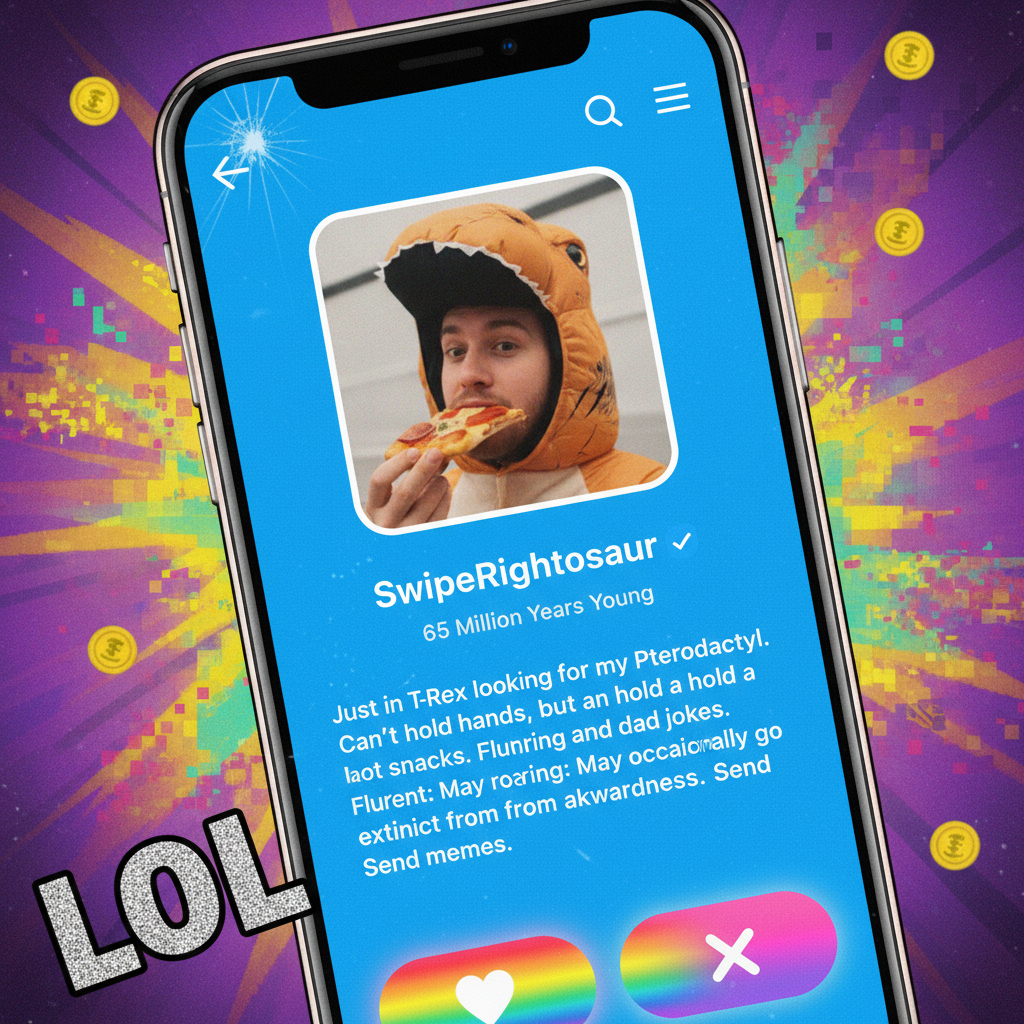 My dating app bio: 'Fluent in sarcasm, terrible at small talk.'