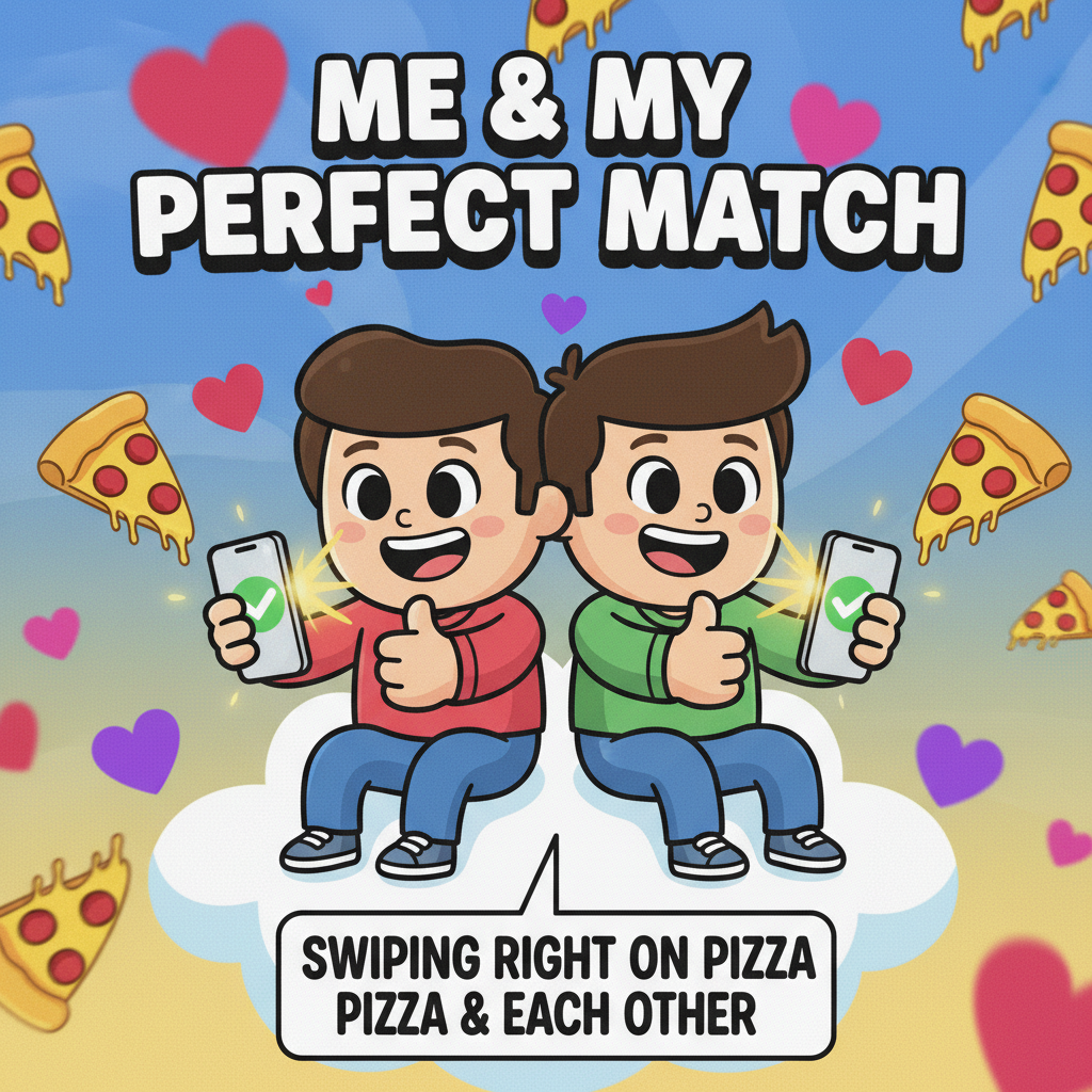 Swiped right on a profile that said 'fluent in sarcasm & pizza.' Now we're getting married.