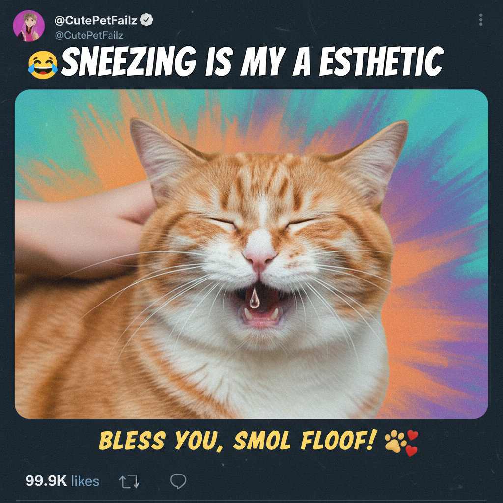 My pet just sneezed on me. I'd die for them though.