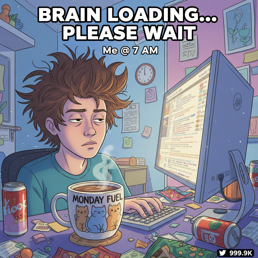 My brain on Monday morning: 'Did I actually sleep or was that just a coma?'
