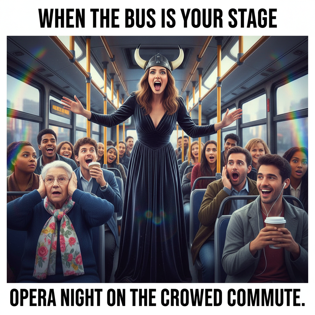 Just witnessed a full-on opera performance on the bus. Peak public transport.
