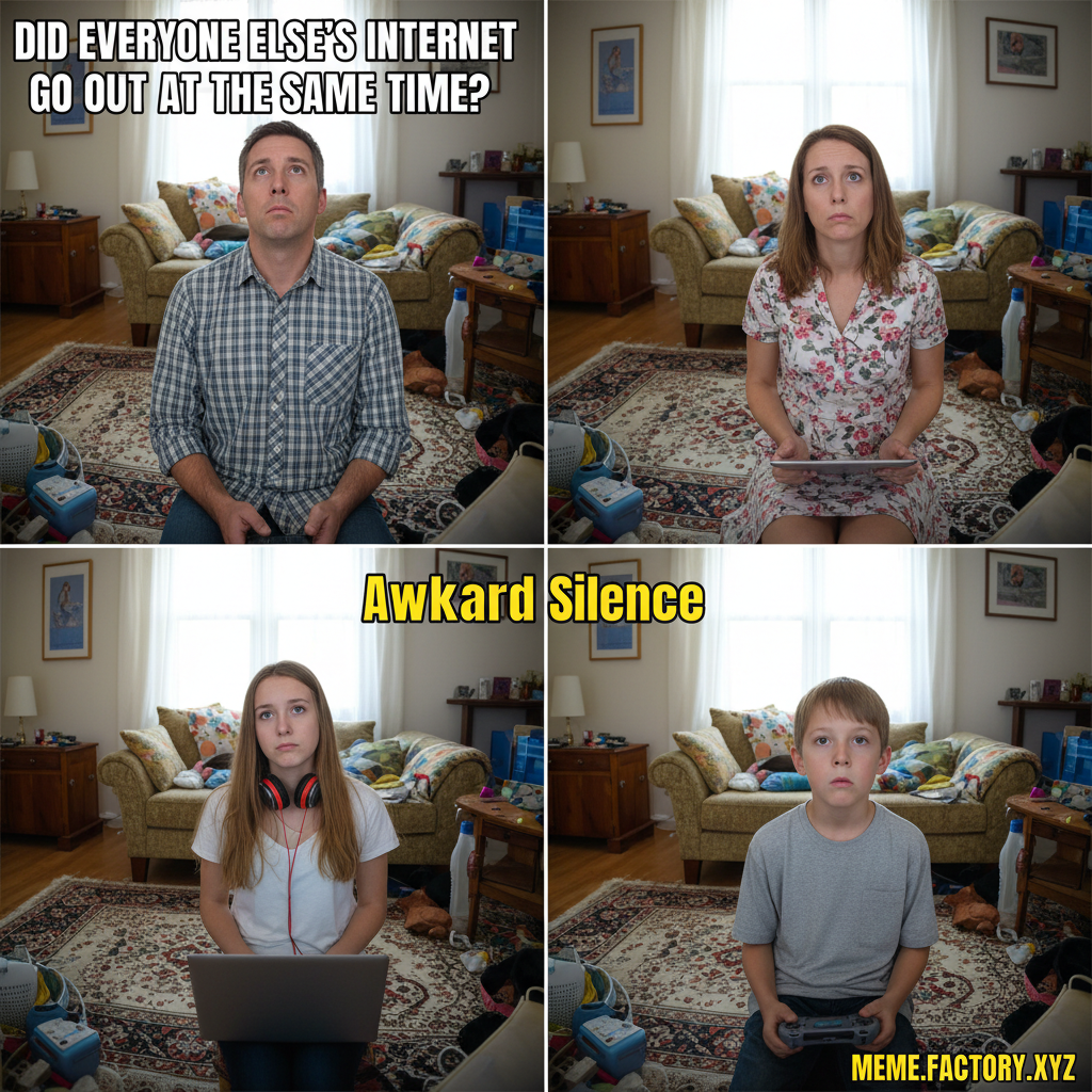 The wifi went down. My family just looked at each other like strangers.