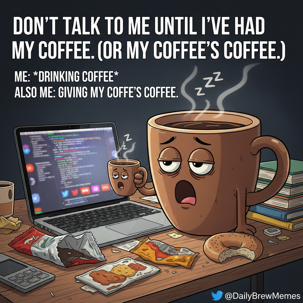 My Monday morning mood is currently 'coffee needs a coffee'.