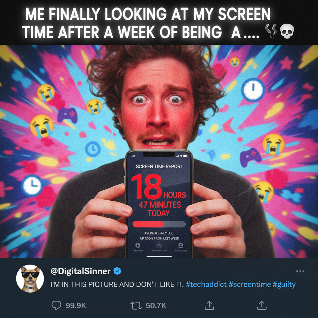 My screen time report just called me out. I need a hobby. Or another app to scroll.