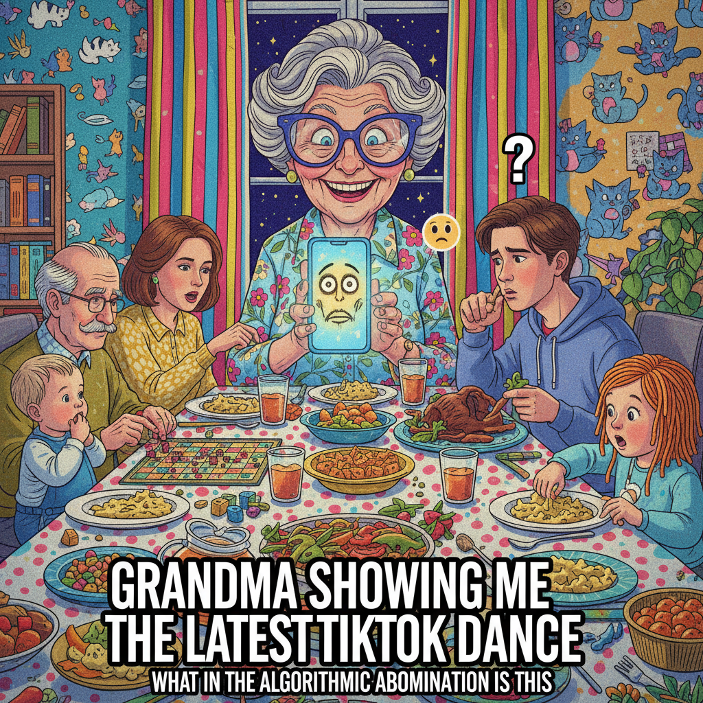Grandma just asked if my phone can 'make the internet go faster.' Holiday chaos is peak.
