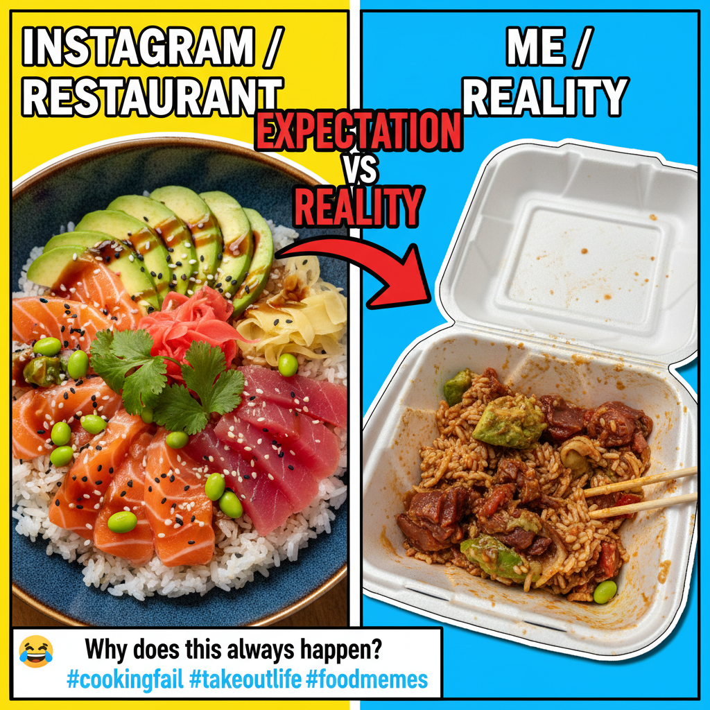 Food delivery app pic vs. what actually arrived. I'm suing for emotional damage.
