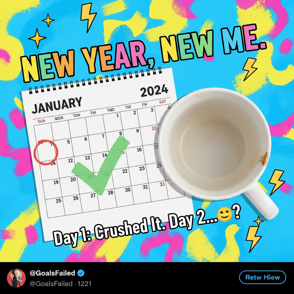 My New Year's resolution lasted longer than my coffee this morning. Barely.
