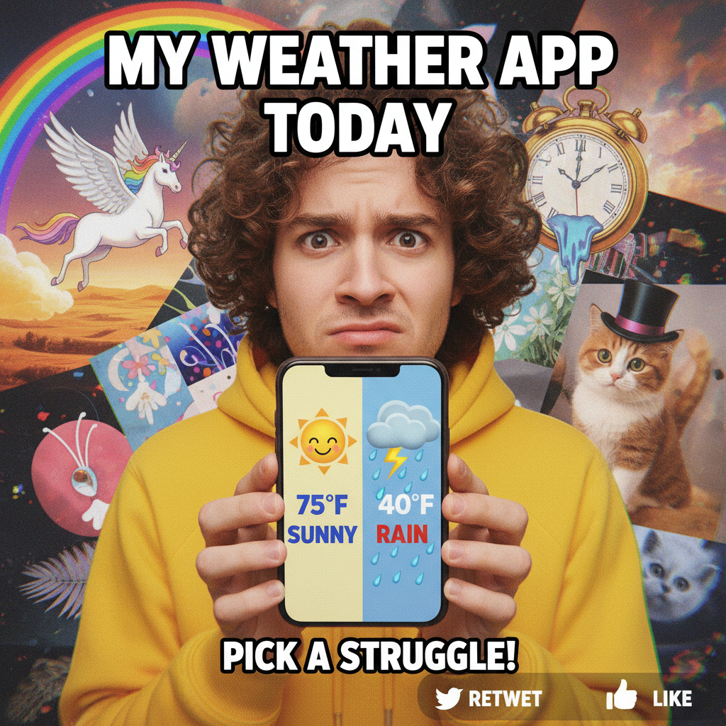 It's 75° and raining. My weather app is gaslighting me.