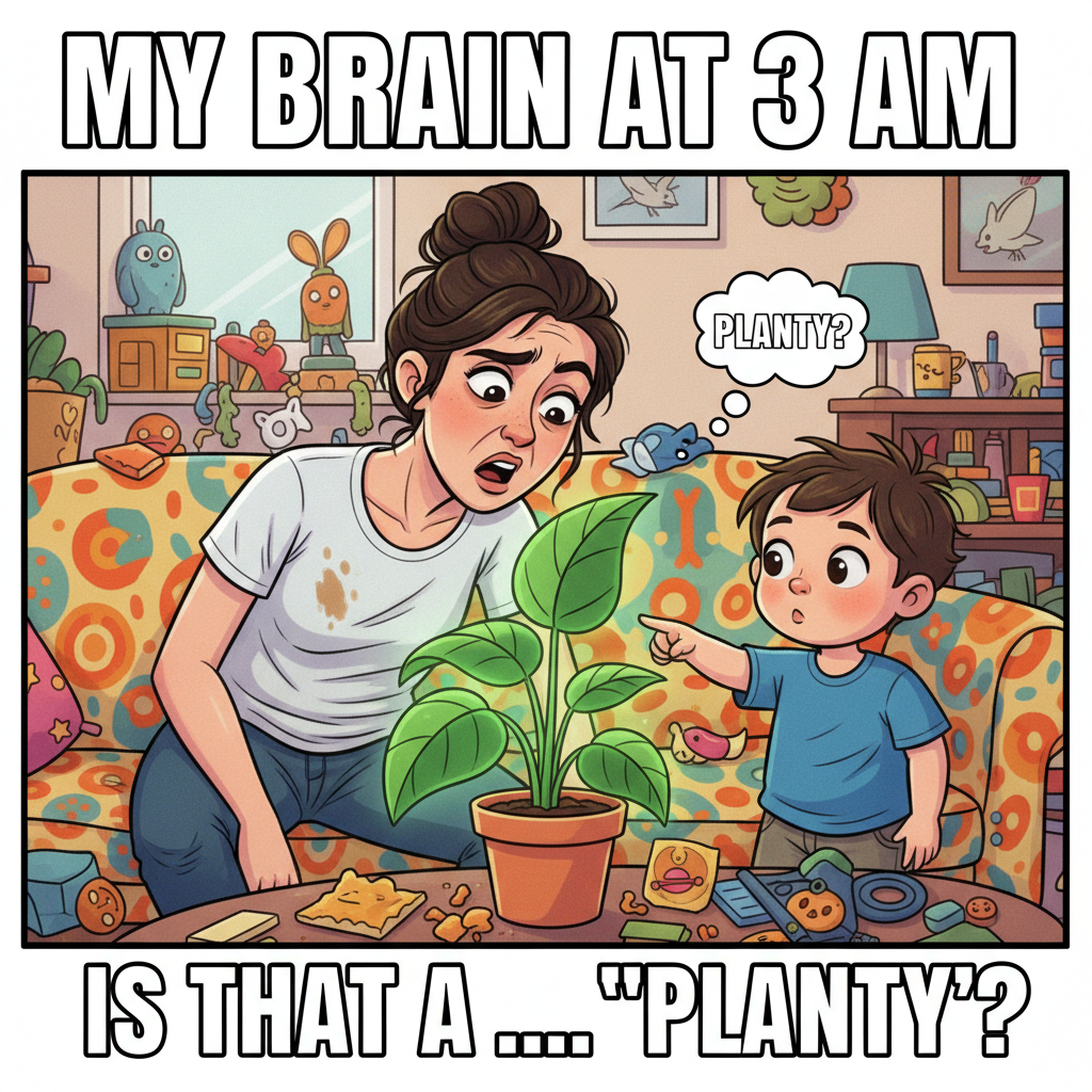 My toddler just asked if snacks grow on trees. Send help. And snacks.