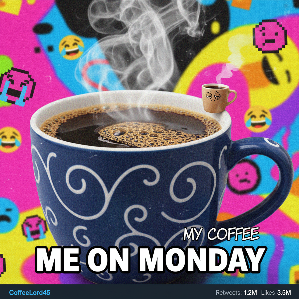 My coffee needs a coffee. It's Monday.