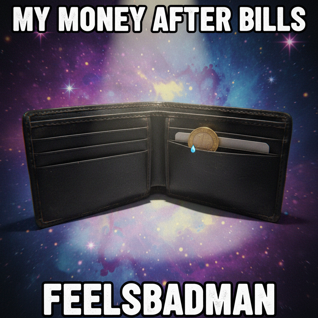 My bank account after 'adulting' for 3 days. Send help & ramen.