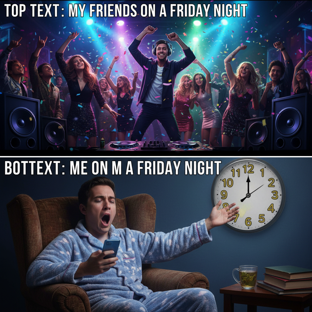 Friday night plans: Clubbing. Friday night reality: Debating if 9 PM is too early for bed.