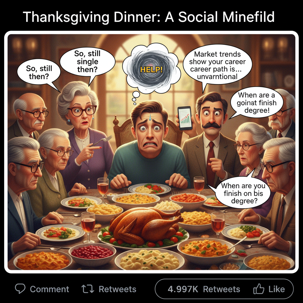 Me trying to explain my life choices at Thanksgiving dinner.