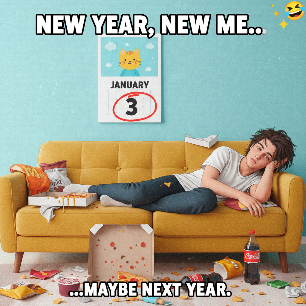 Day 3 of my New Year's resolution: 'Maybe next year.'