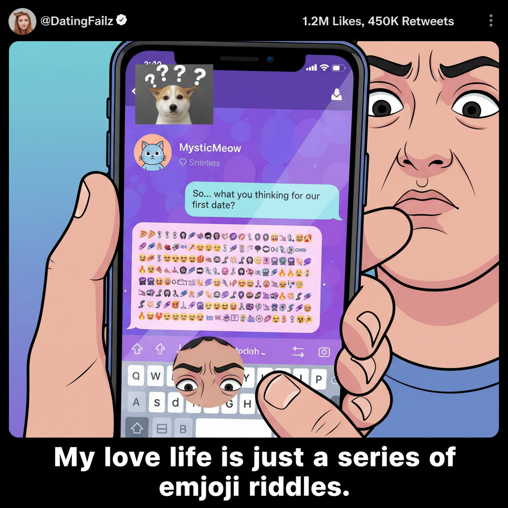 Matched with someone who only communicates in emojis. Is this a date or a puzzle?