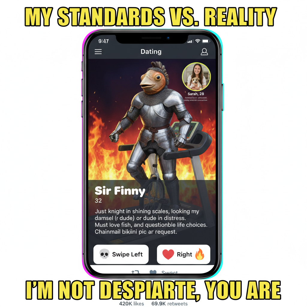 Dating apps are just a highlight reel of humanity's finest red flags and occasional green flags.