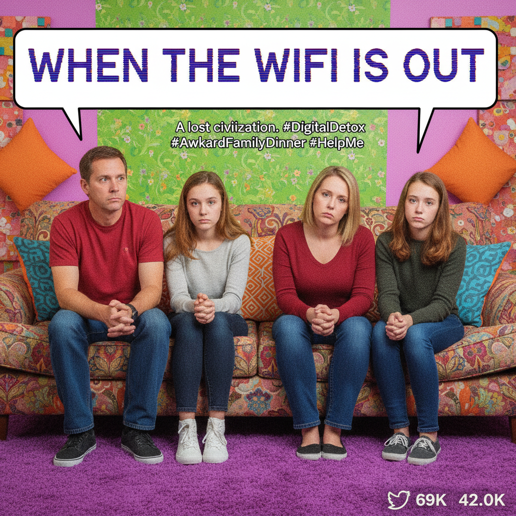 The WiFi went down. I'm now forced to interact with my family. Send thoughts and prayers.