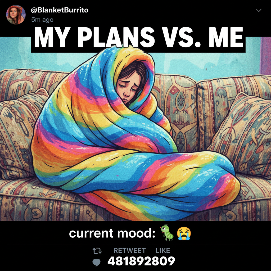 Seasonal depression hitting different this year. My blanket is now my therapist. 🛋️ #SAD