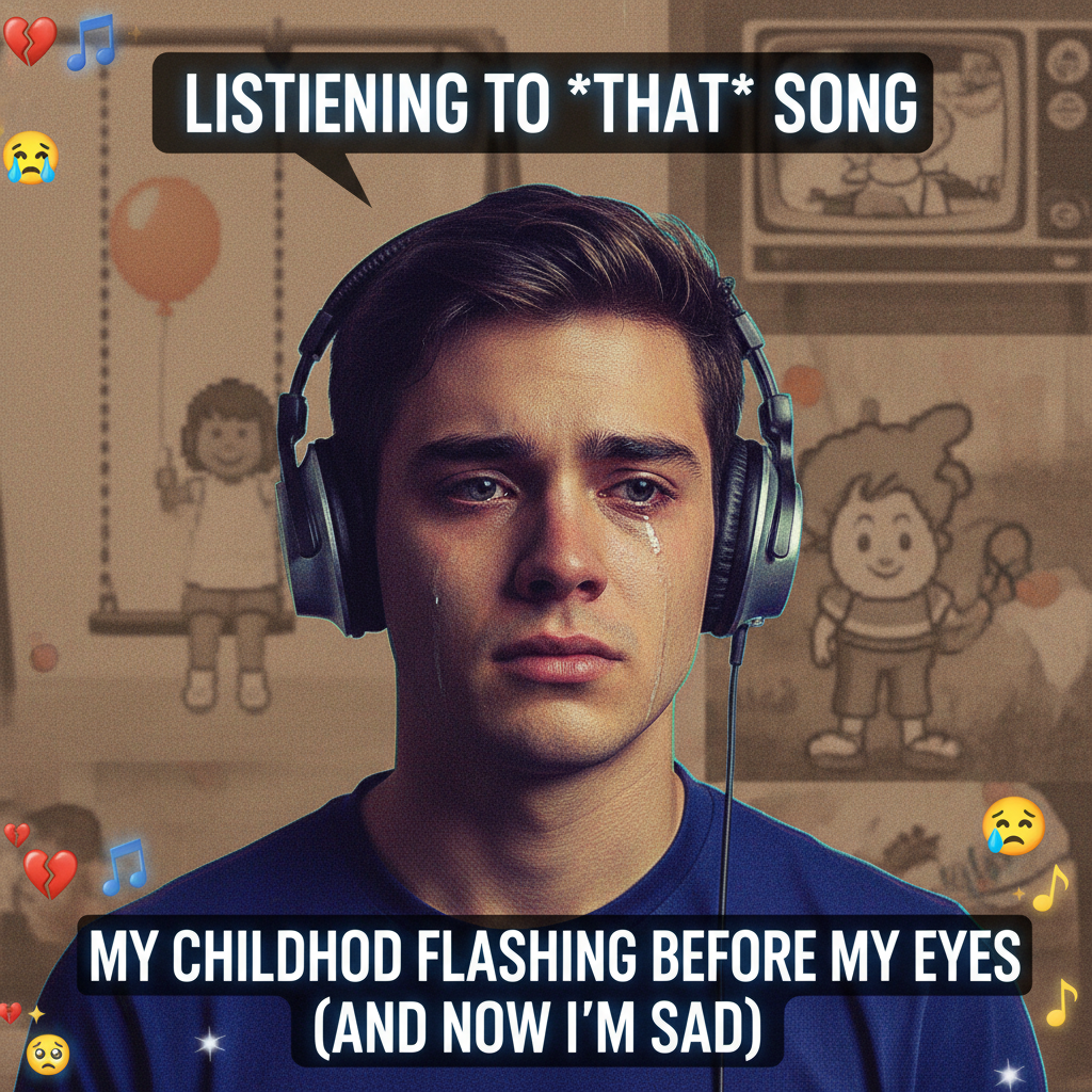 Hearing that one song from childhood just unlocked 10,000 core memories. Instant tears. 😭 #Nostalgia