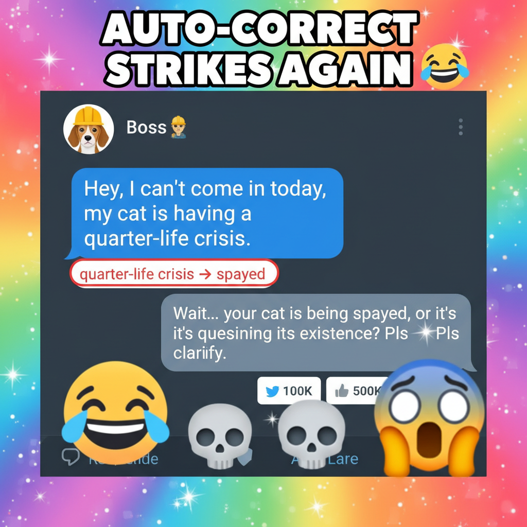 Autocorrect changed 'I'm coming' to 'I'm communist.' My boss is now very confused.