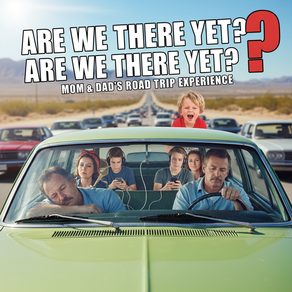 Road trip playlist: 10 hours of bangers. Road trip reality: 10 hours of 'Are we there yet?'