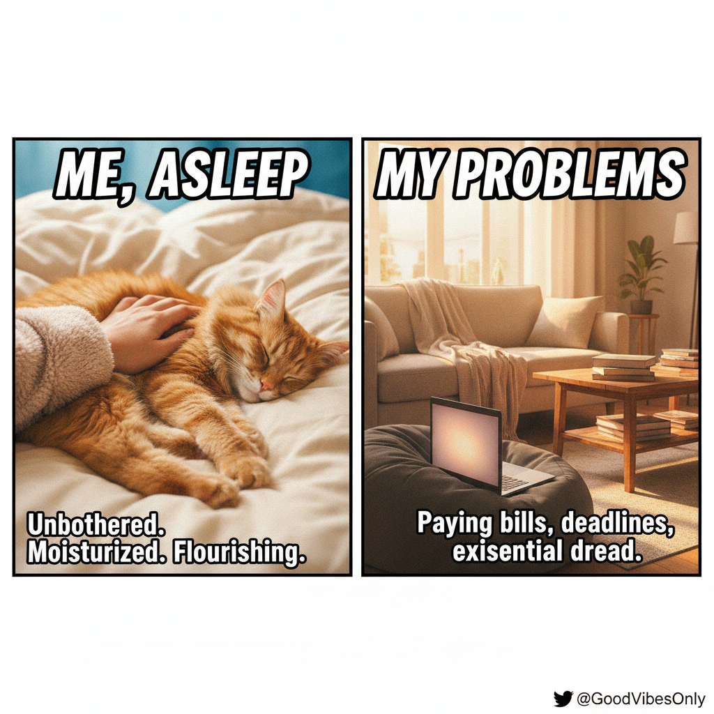 My pet's only job is to be cute and nap. My job is to provide snacks and endless belly rubs. Fair trade.